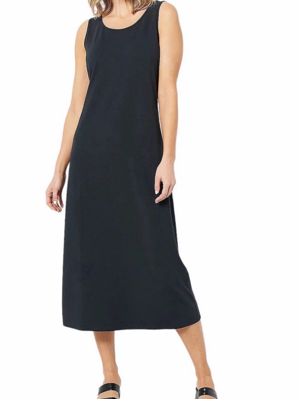 Belle by Kim Gravel Black Midi dress size large